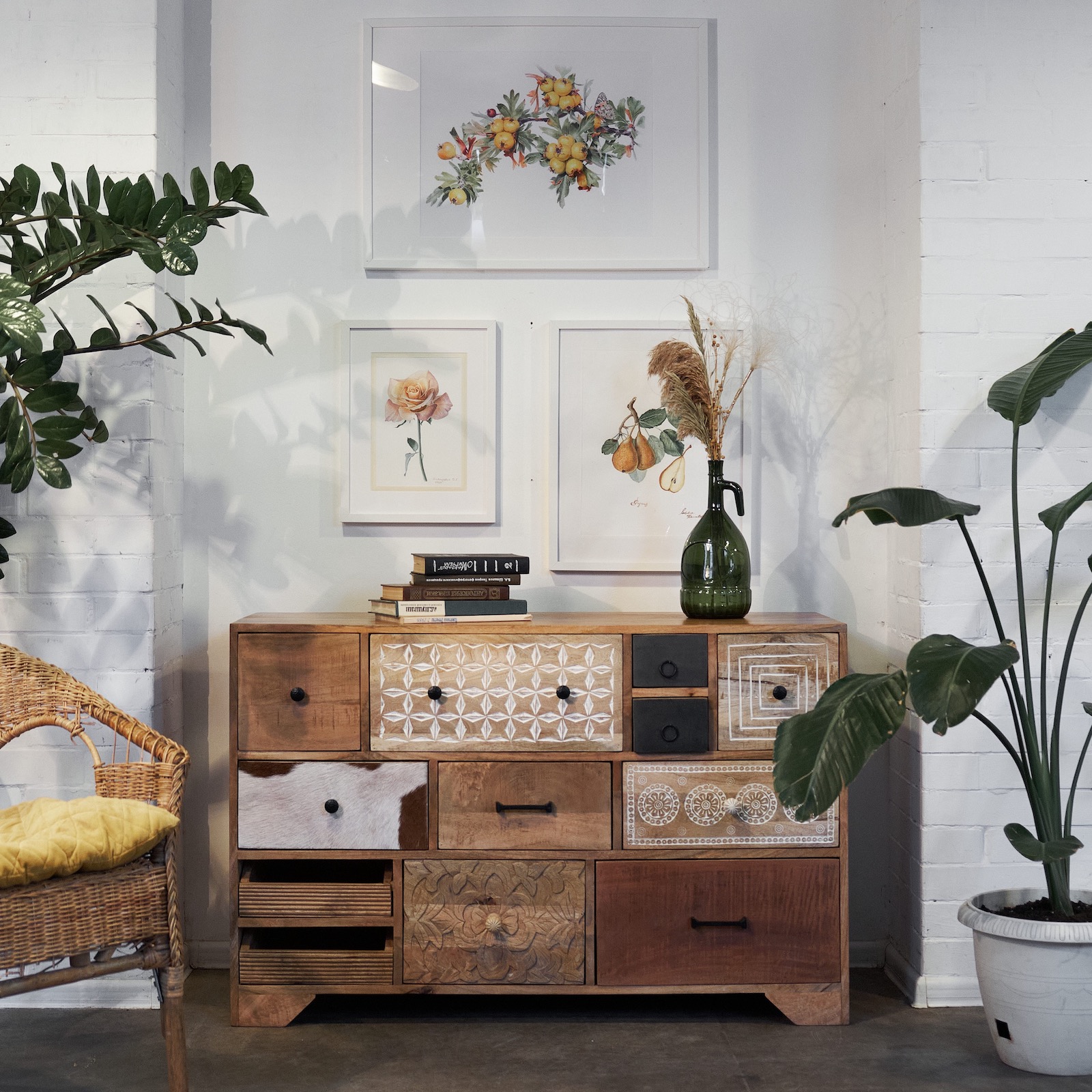 КОМОД AP LOFT - ИЗ МАССИВА 12 ЯЩИКОВ