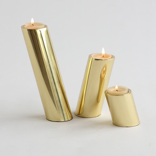 НАБОР ПОДСВЕЧНИКОВ MODERN - D9.90003 3В1 SLANTED BRASS