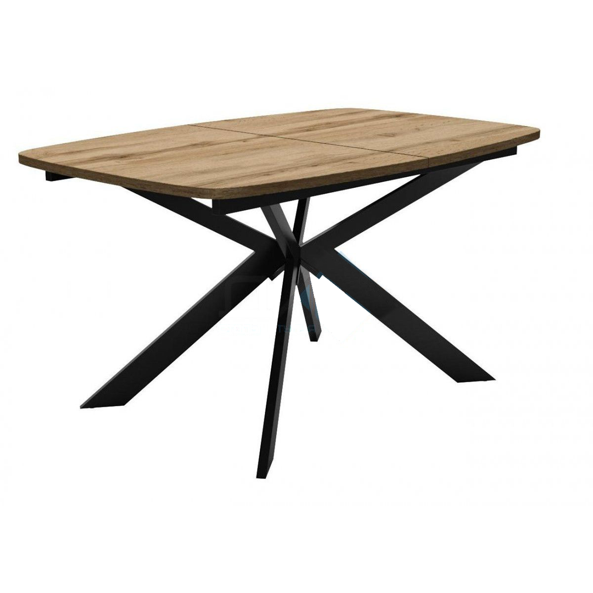 СТОЛ ОБЕДЕННЫЙ B140 - B140/ДУБ ГАЛИФАКС/ЧЕРНЫЙ