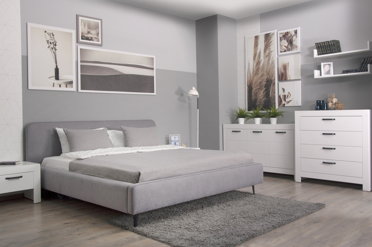 КРЕДЕНЦИЯ НОРВЕГИЯ - БЕЛЫЙ/ ФАСАД БЕЛЫЙ КРАП