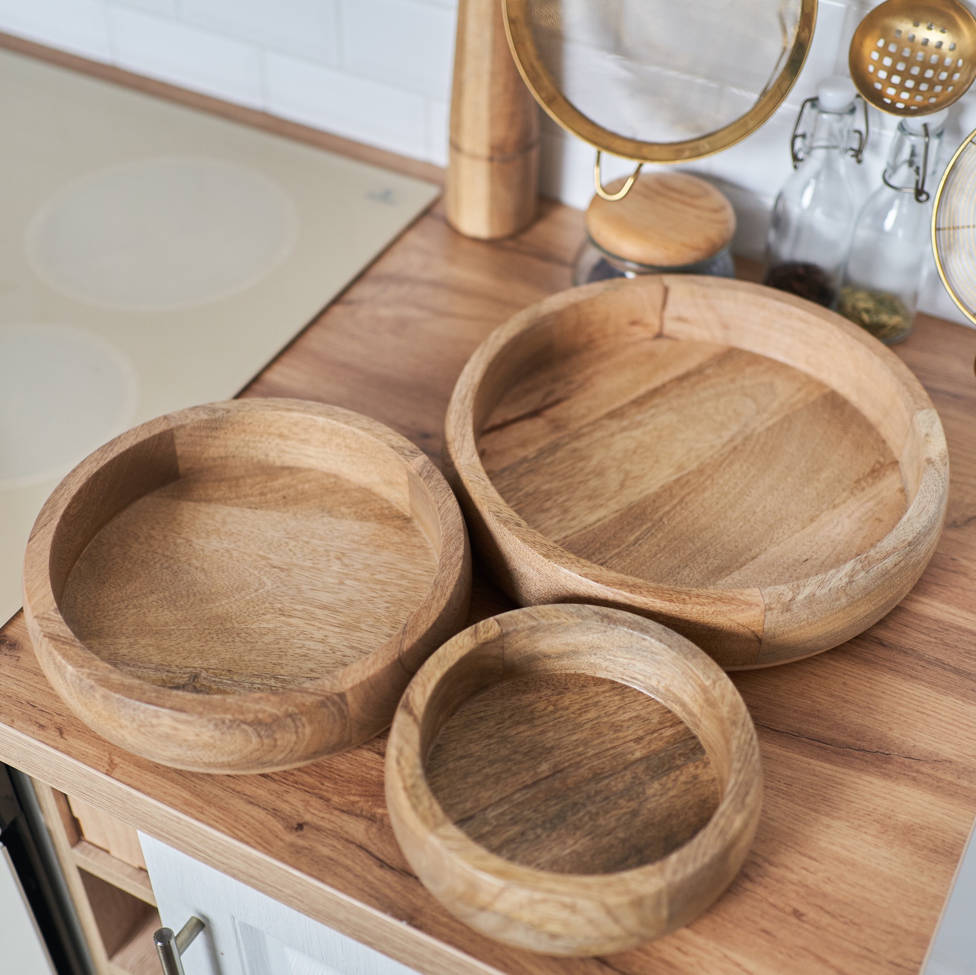 НАБОР ТАРЕЛОК AP LOFT - 3В1 ТАРЕЛКИ ДЕРЕВЯННЫЕ