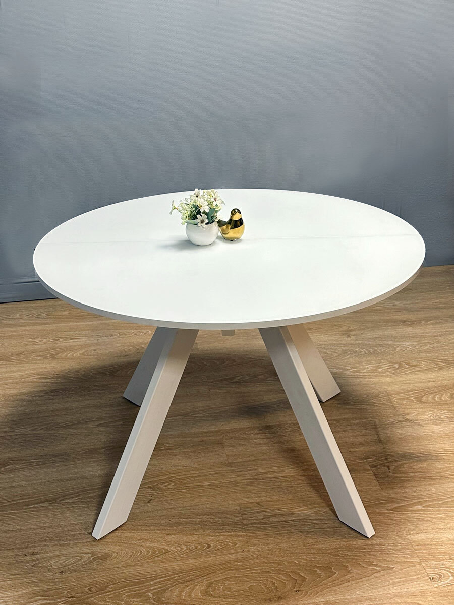 СТОЛ ОБЕДЕННЫЙ RL1100 - БЕЛЫЙ/СТ.БЕЛОЕ ГЛЯНЕЦ/RL БЕЛЫЙ