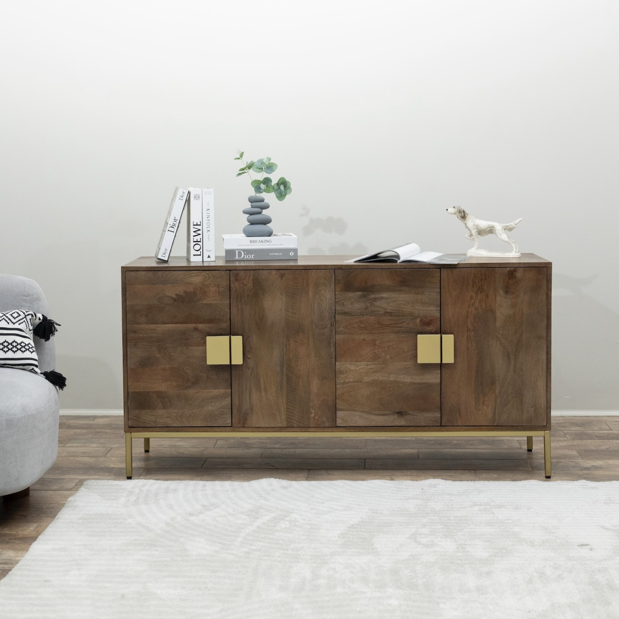 БУФЕТ AP LOFT - ИЗ МАССИВА С ДВЕРЦАМИ/КВАДРАТ