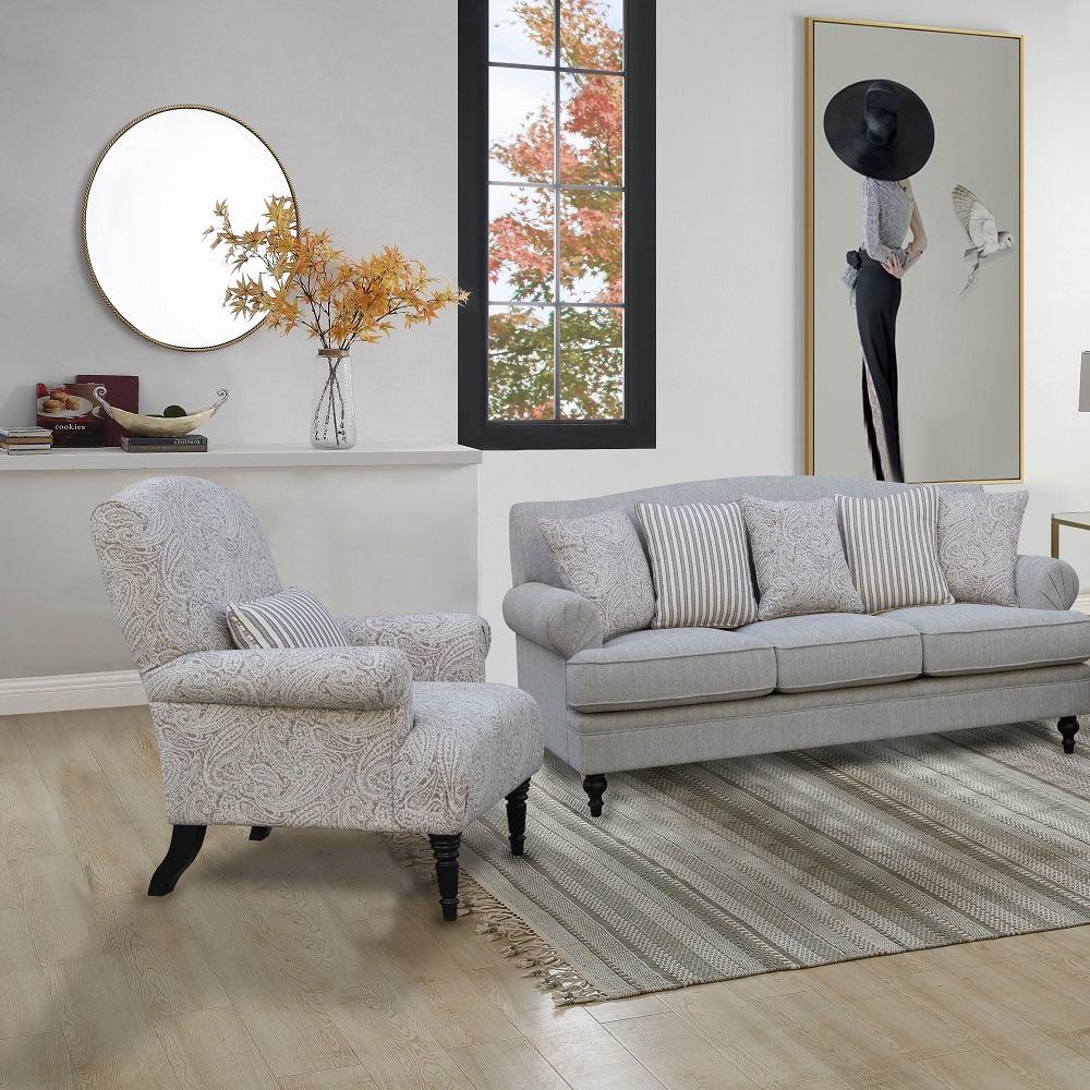 КРЕСЛО HAMILTON HS-023-AC АКЦЕНТНОЕ LIGHT GREY