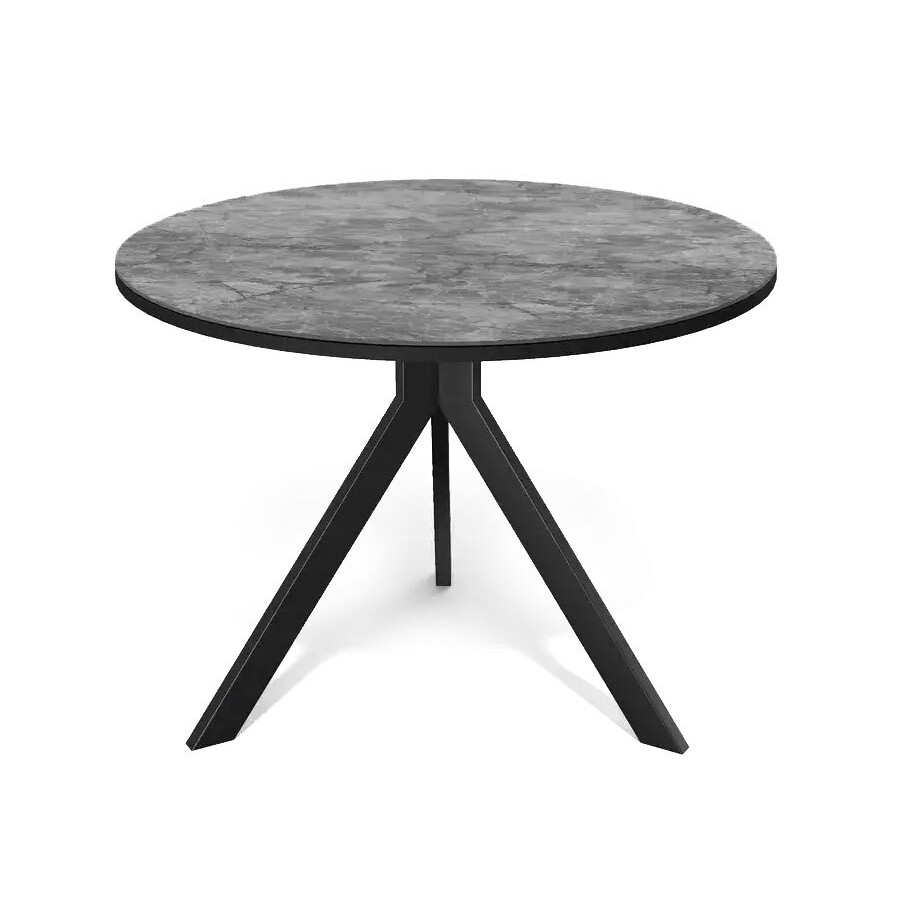 СТОЛ ОБЕДЕННЫЙ RR900 - ЧЕРН/КЕРАМ МРАМ СЕР ГЛ/RR ЧЕРН