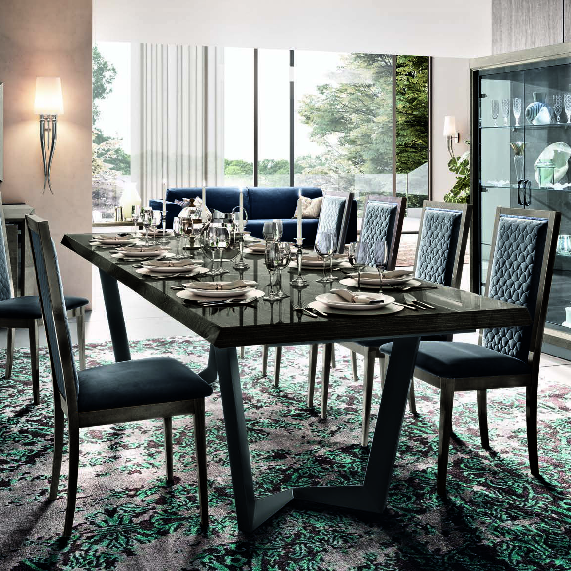 СТОЛ ELITE SILVER - СЕРЕБРИСТАЯ БЕРЕЗА, NET С 2 ВСТАВКАМИ 50, 160*105*79 155TAV.02PL