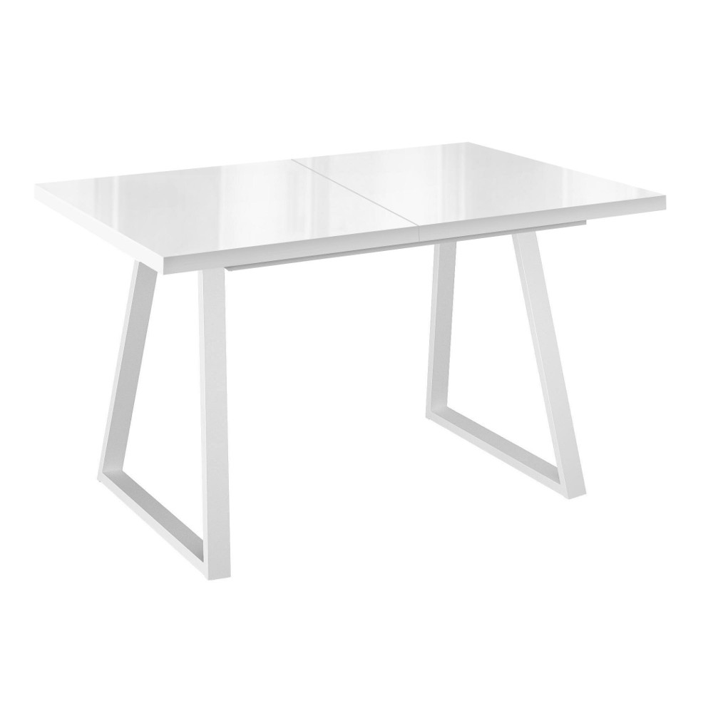 СТОЛ ОБЕДЕННЫЙ ZBS120 - СТЕКЛО БЕЛОЕ/ОПОРЫ БЕЛЫЕ