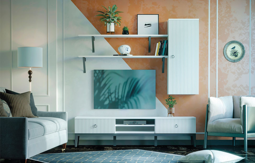 ТУМБА ХИЛТОН-H - ХТ-344.04 ЦВ Д1 БЕЛЫЙ ПРЕМИУМ