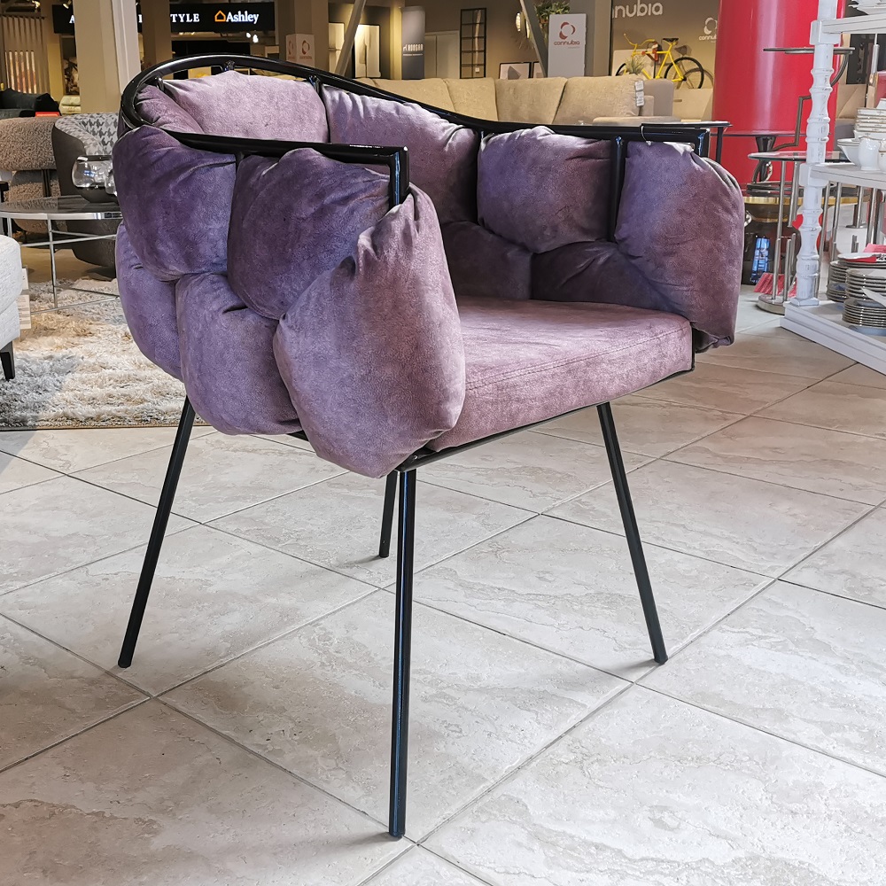 КРЕСЛО РОК - GERMES PLUM/МЕТАЛЛ ЧЕРНЫЙ