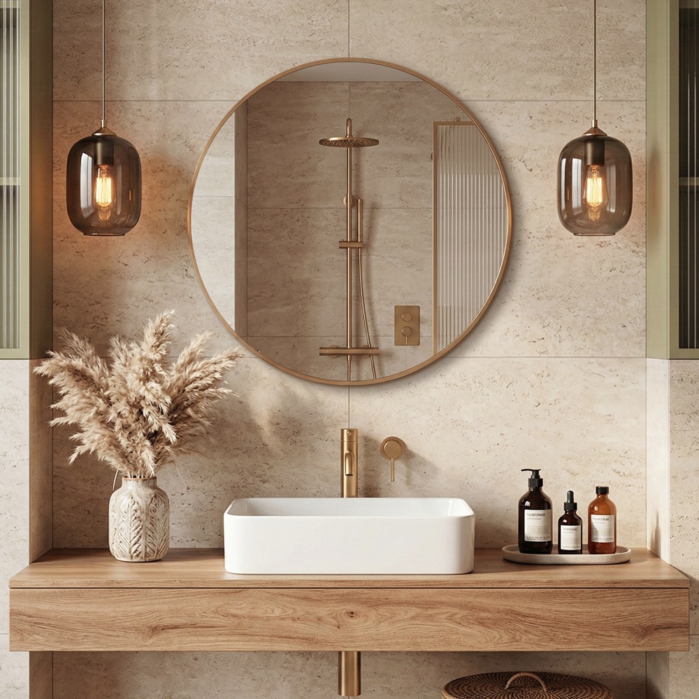 ЗЕРКАЛО 7068-Zm2 - В РАМЕ/ЦВЕТ МЕДНЫЙ/D70СМ