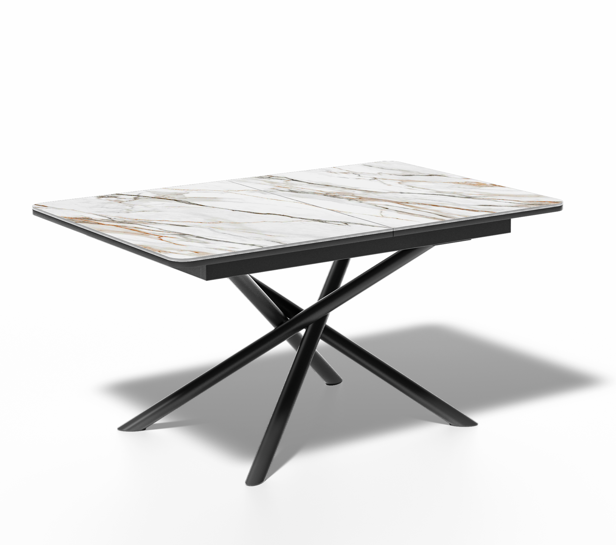 СТОЛ ОБЕДЕННЫЙ KENNER - DK1200/ЧЕРНЫЙ/КЕРАМИКА/ЗОЛОТО