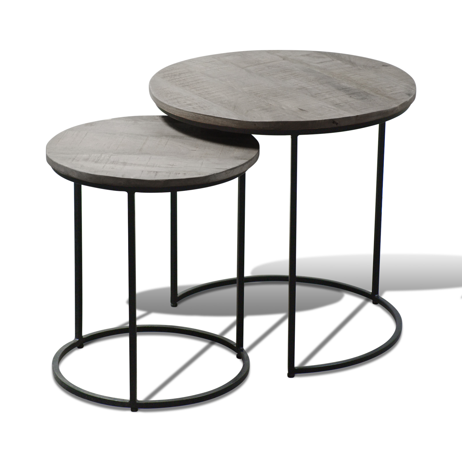 НАБОР СТОЛОВ AP LOFT - ИЗ МАССИВА 2В1/ПЛАТИНА