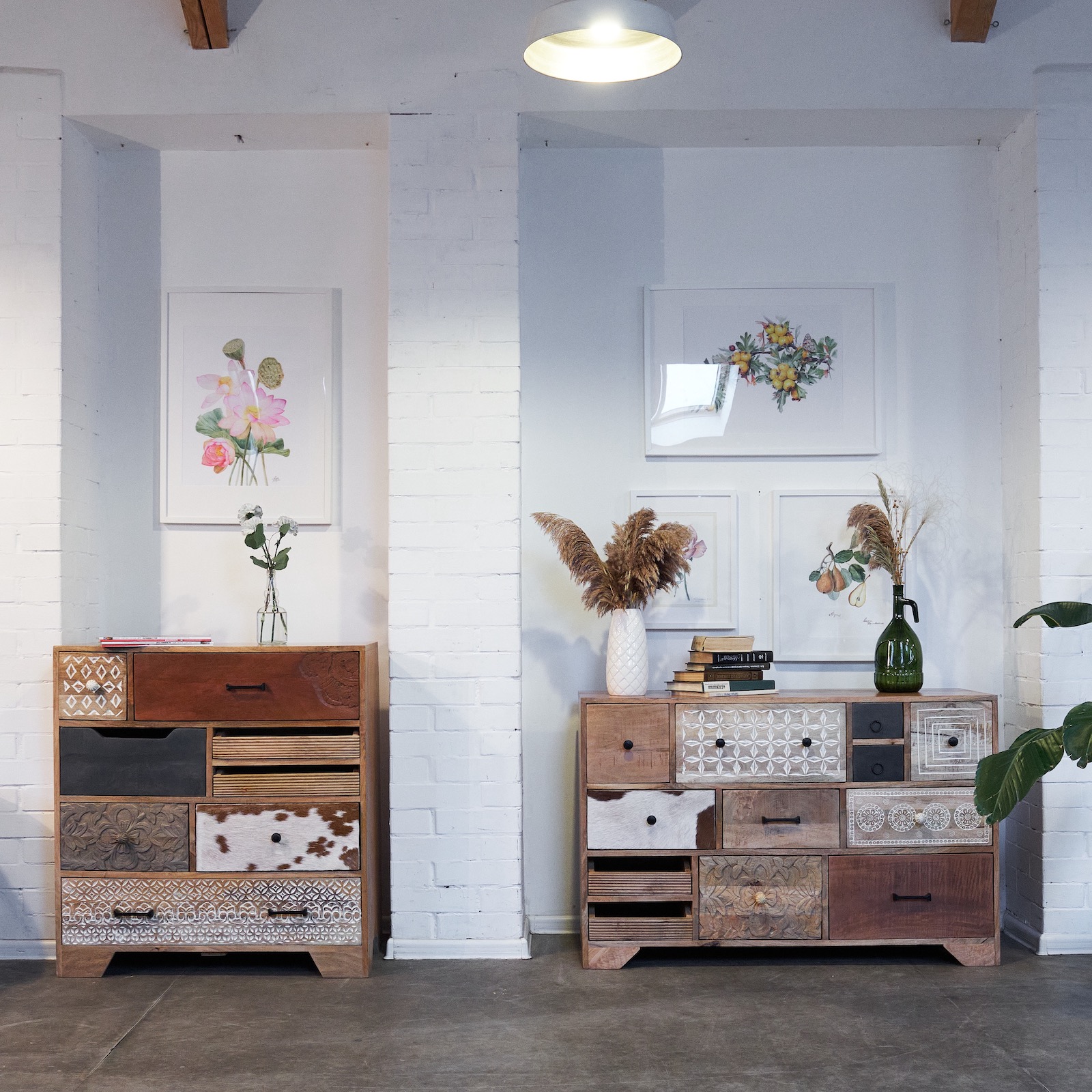 КОМОД AP LOFT - ИЗ МАССИВА 12 ЯЩИКОВ