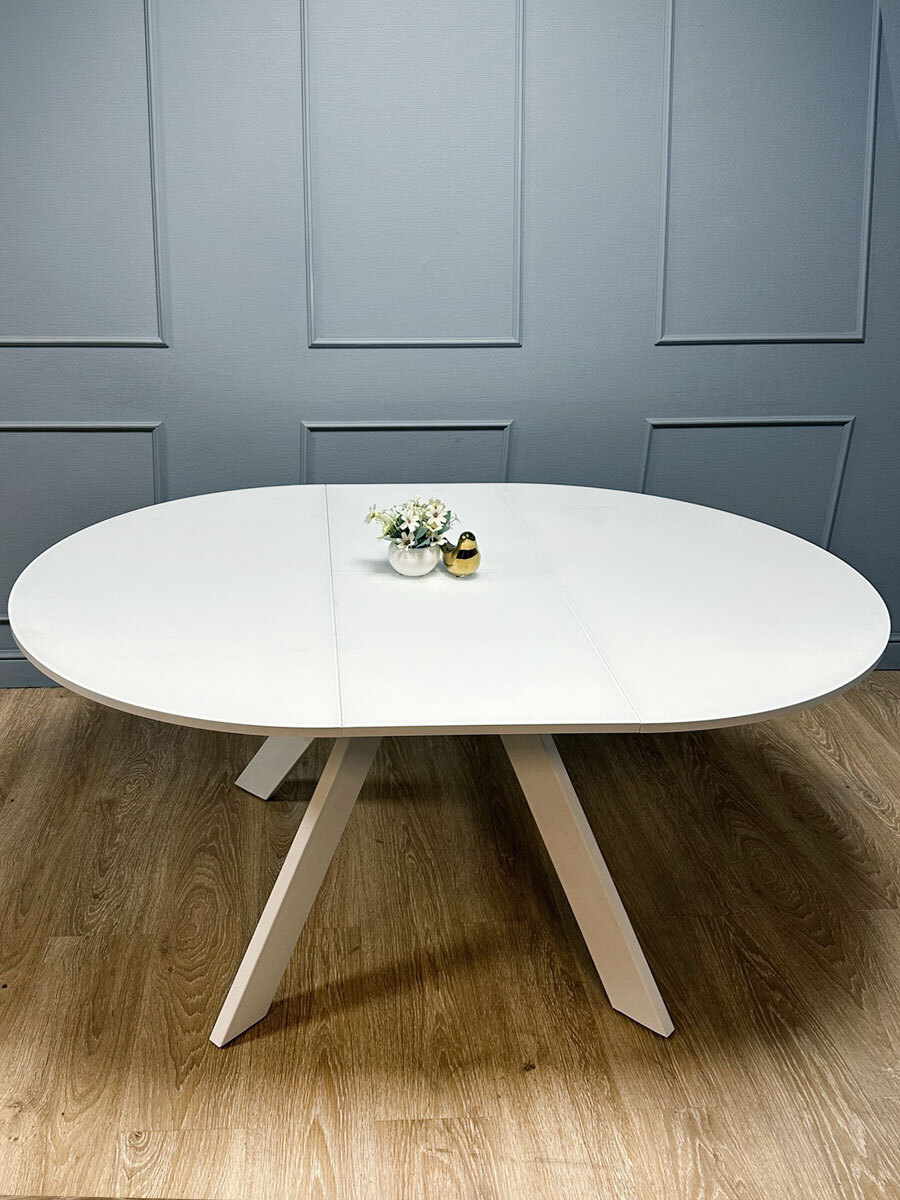 СТОЛ ОБЕДЕННЫЙ RL1100 - БЕЛЫЙ/СТ.БЕЛОЕ ГЛЯНЕЦ/RL БЕЛЫЙ