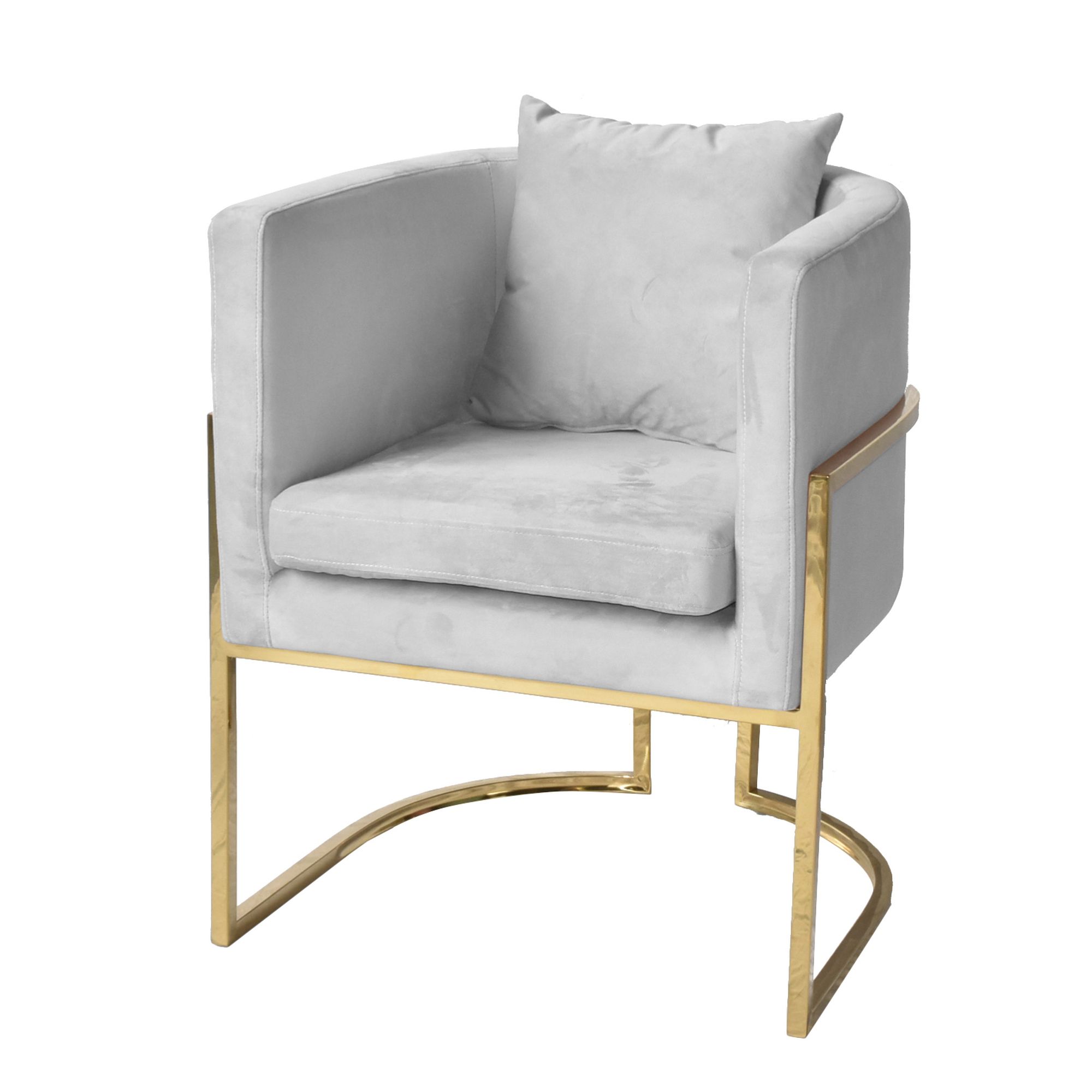 КРЕСЛО SANTANA - TG-209 ВЕЛЬВЕТ СЕРЫЙ