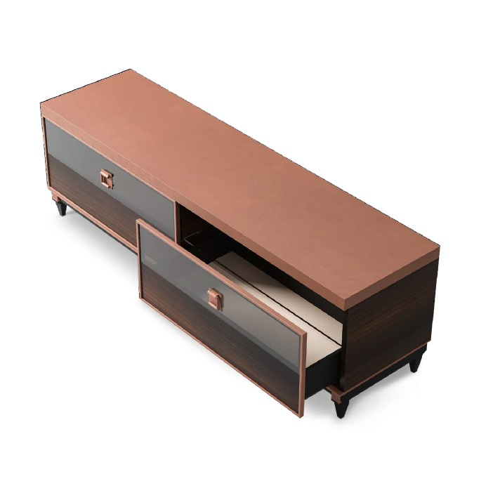 ТУМБА ПОД ТВ CIPRIANI - S540 BLACK VELVET/EUCALIPTUS