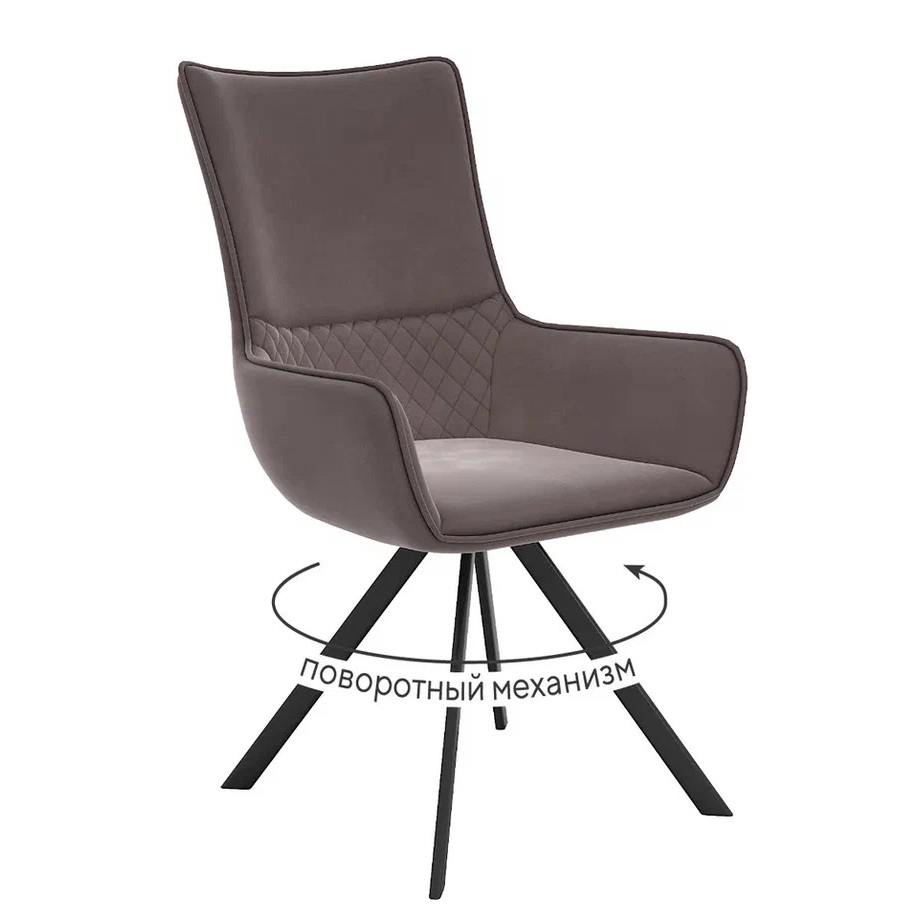 СТУЛ 289 - ПОВОРОТ B09 КАПУЧИНО/НОЖ ЧЕРН