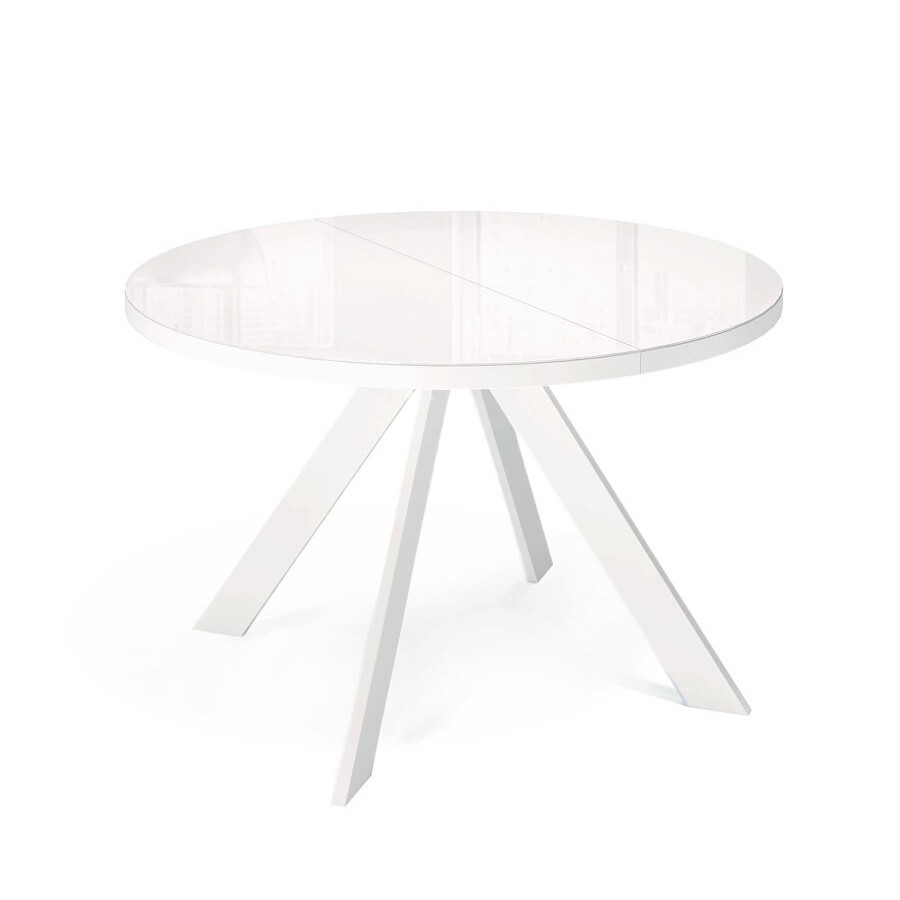 СТОЛ ОБЕДЕННЫЙ RL1100 - БЕЛЫЙ/СТ.БЕЛОЕ ГЛЯНЕЦ/RL БЕЛЫЙ