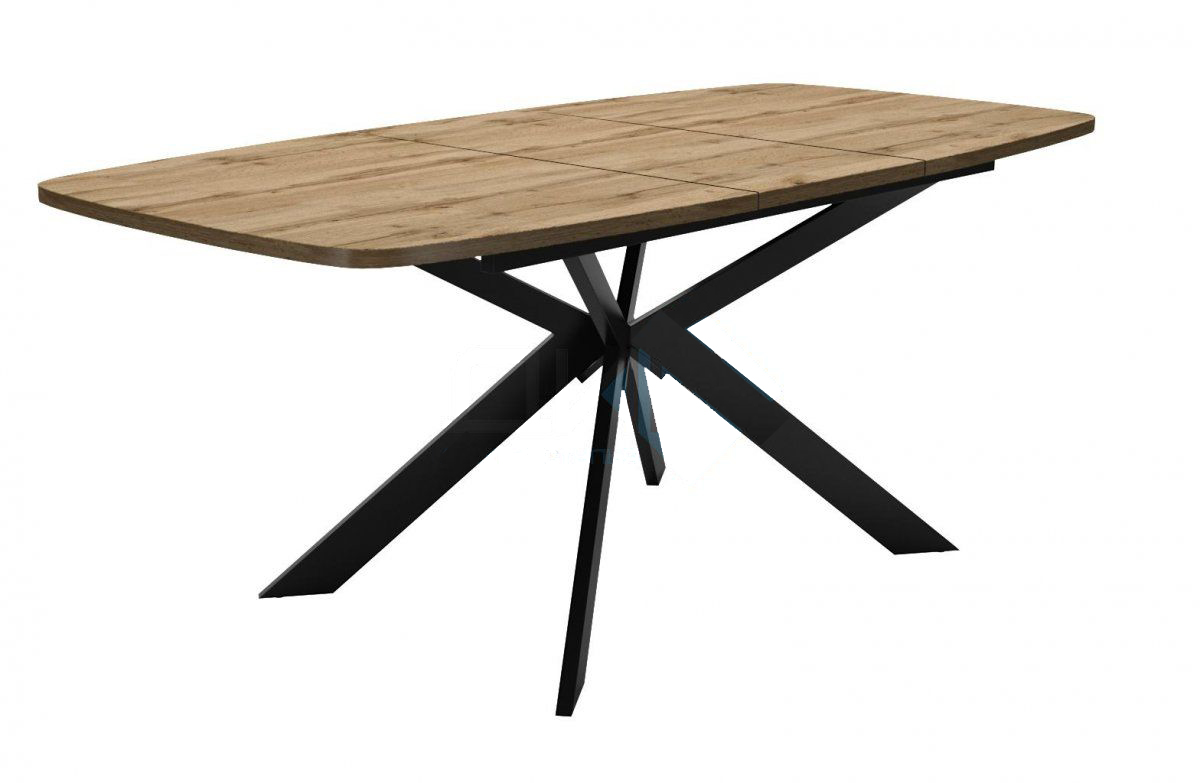 СТОЛ ОБЕДЕННЫЙ B140 - B140/ДУБ ГАЛИФАКС/ЧЕРНЫЙ