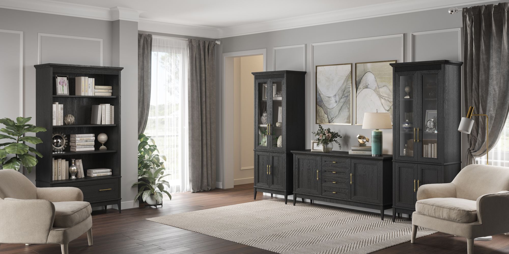 СТЕЛЛАЖ BERGEN DARK - 600