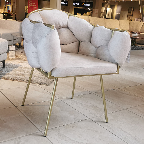 КРЕСЛО РОК - ЛАМА 01 СТОУН/МЕТАЛЛ-ЗОЛОТО