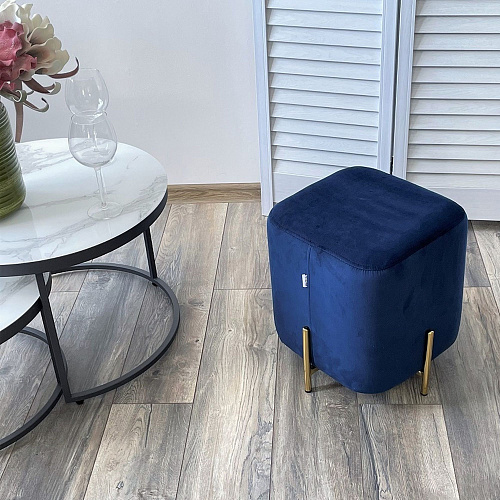 ПУФ ARES - BLUVEL-86 NAVY BLUE/ GOLD