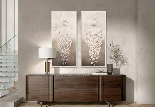 КАРТИНА С РАМОЙ КАНВАС ПОСТЕР - 625637/GRAF24089 ДЕВ В ЦВЕТАХ