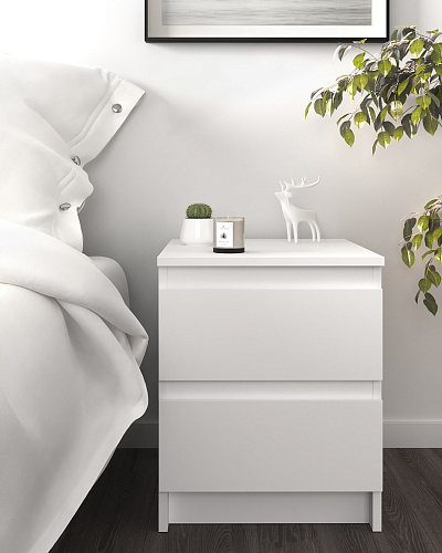 ТУМБА ПРИКРОВАТНАЯ STERN-НК - Т-1(16 ММ) 2-Я БЕЛЫЙ 