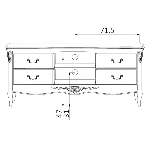 ТУМБА ПОД ТВ ROMANTIC-K (0071660690)