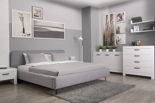 КРЕДЕНЦИЯ НОРВЕГИЯ - БЕЛЫЙ/ ФАСАД БЕЛЫЙ КРАП