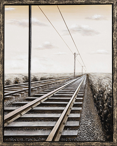 КАРТИНА С РАМОЙ АРТ ДЕКОР -MH-416 ЖЕЛЕЗНАЯ ДОРОГА