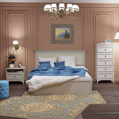 КРОВАТЬ АГАТА-З - АТ-17В 180*200 Б/О ДУБ СЕДАН