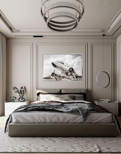 КАРТИНА С РАМОЙ АРТ ДЕКОР - MH-457 САМОЛЕТ