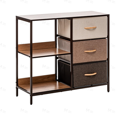 КОМОД ЛОКИ - 3ЯЩ/С ПОЛК/КОРИЧ/БЕЖ