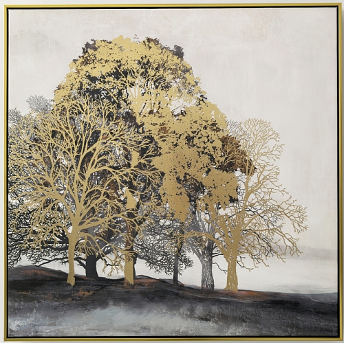 КАРТИНА С РАМОЙ АРТ ДЕКОР - X2-P5606G-1ЗОЛОТОЙ ЛЕС