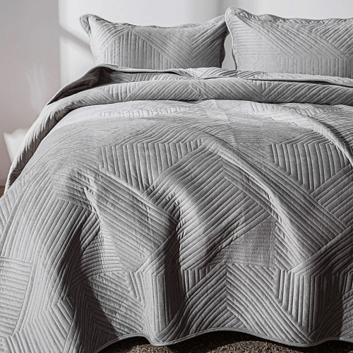 ПОКРЫВАЛО PREMIUM-F - ВЕЛЮР POKMENV СВЕТЛО СЕРЫЙ