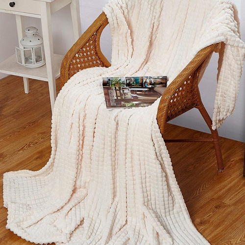 ПЛЕД PREMIUM-F - БАМБУК PLKV007/1 200*220 КРЕМ