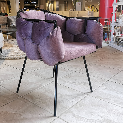 КРЕСЛО РОК - GERMES PLUM/МЕТАЛЛ ЧЕРНЫЙ