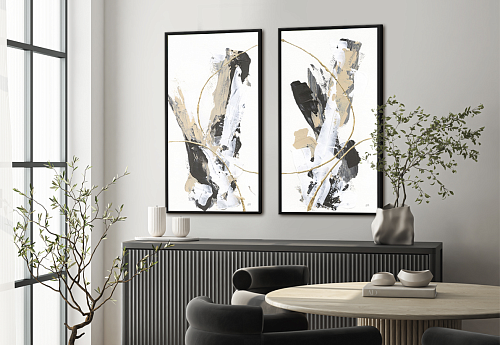 КАРТИНА С РАМОЙ АРТ ДЕКОР - 818821/GRWA 82285/ДИНАМИКА ЛИНИЙ 2/60*120