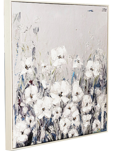 КАРТИНА С РАМОЙ АРТ ДЕКОР - TW220414A-TP3 050-8080 БЕЛЫЕ ЦВЕТЫ
