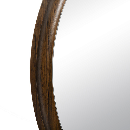 ЗЕРКАЛО 7070-Z2 - В ДЕРЕВЯННОЙ РАМЕ/ЦВЕТ Т.ДЕРЕВО/D 70СМ