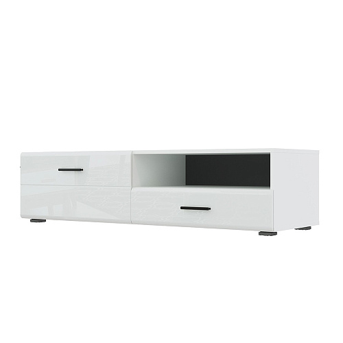 ТУМБА ПОД ТВ GLOSS-НК - ТВ-140 БЕЛЫЙ/БЕЛЫЙ ГЛЯНЕЦ