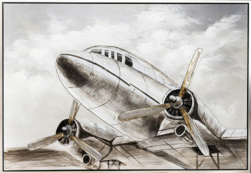 КАРТИНА С РАМОЙ АРТ ДЕКОР - MH-457 САМОЛЕТ