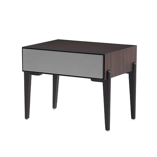 ТУМБА ПРИКРОВАТНАЯ SPAZIO - BRK2113 ДУБ ТЕМНЫЙ