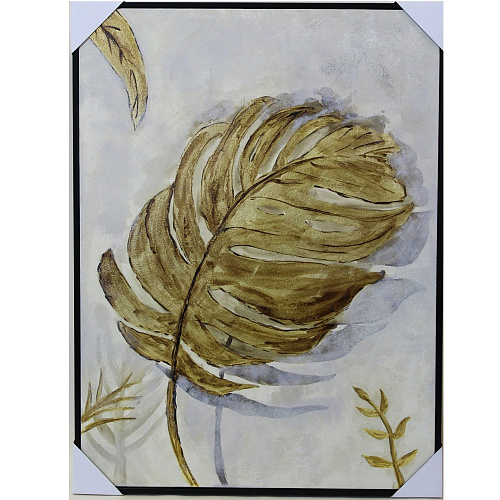КАРТИНА С РАМОЙ ROSA HOME - E800013 GOLD FEATHER