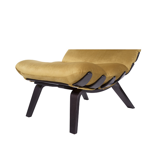 КРЕСЛО ЕССЕЙ - +ПУФ ОХРА/ ВЕНГЕ СТРУКТУРА