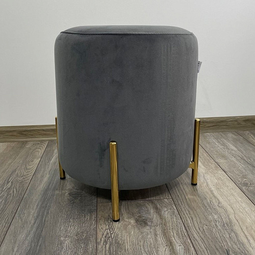 ПУФ RICE - BLUVEL-14 GREY/ GOLD