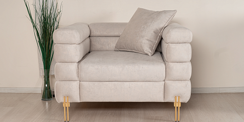 КРЕСЛО ELLIE - К/О АЛЬПИНА-01/ ЗОЛОТО