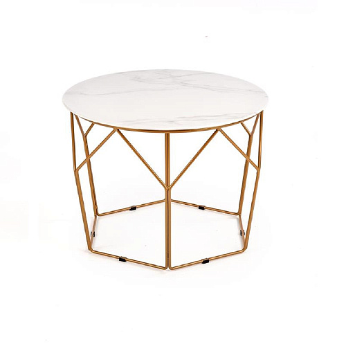 СТОЛ ЖУРНАЛЬНЫЙ MADISON-H - V-CH-MADISON-LAW БЕЛ.МРАМ/ЗОЛ.