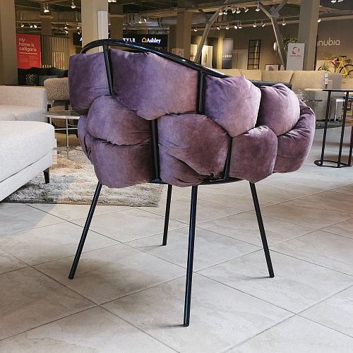 КРЕСЛО РОК - GERMES PLUM/МЕТАЛЛ ЧЕРНЫЙ